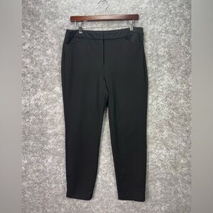 White House Black Market Pants Womens 12 Black Slim Ankle Stretch Career Office